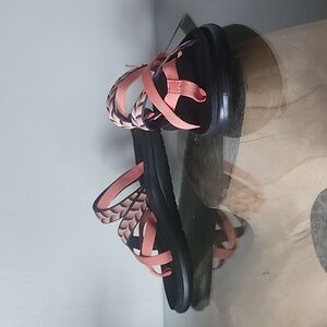 TEVA Voya Zilesa Sandals Black Peach Womens 6